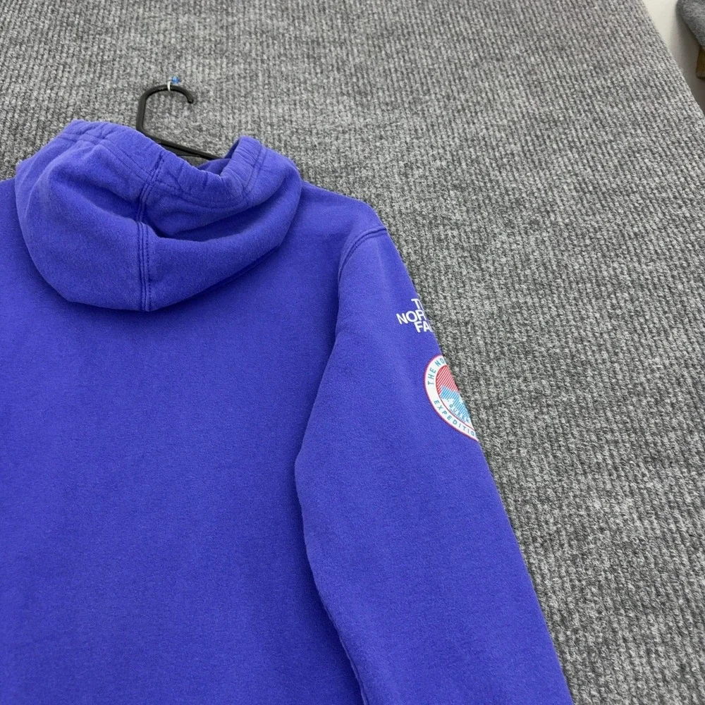 The North Face Hoodie Unisex S Blue Cotton Trans-Antarctica Expedition Pullover